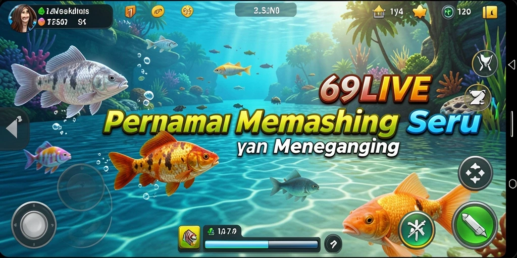 Screenshot gameplay 69LIVE menunjukkan aksi memancing yang mendebarkan.