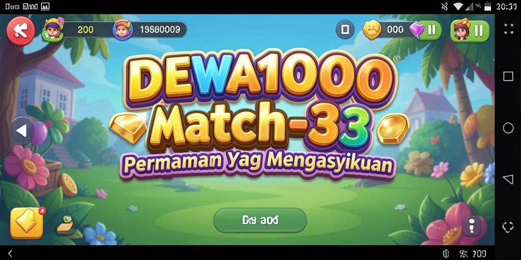 Tangkapan layar dari gameplay Match-3 yang seru.