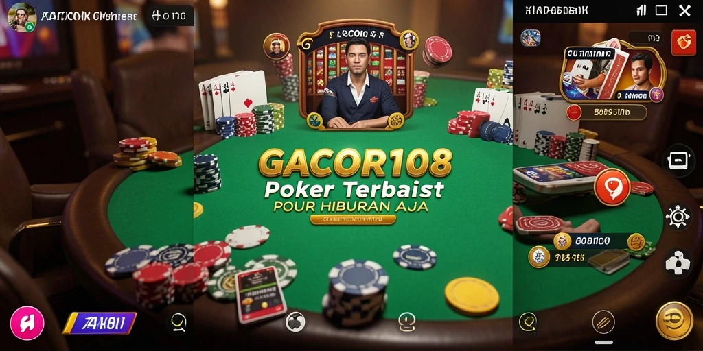 Screenshot utama GACOR108 yang menunjukkan gameplay seru permainan poker.