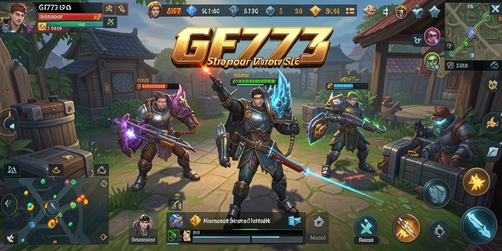Tampilan gameplay <strong>GF777</strong> dengan pertempuran strategi yang mendebarkan.