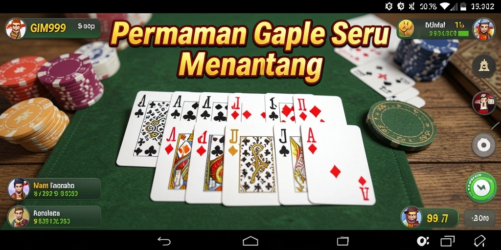 Tampilan menarik dari gameplay Gaple di GIM999.