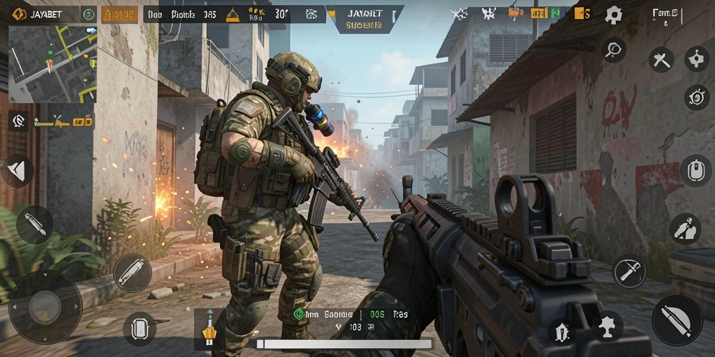 Tampilan gameplay FPS yang mendebarkan dari JAYABET.
