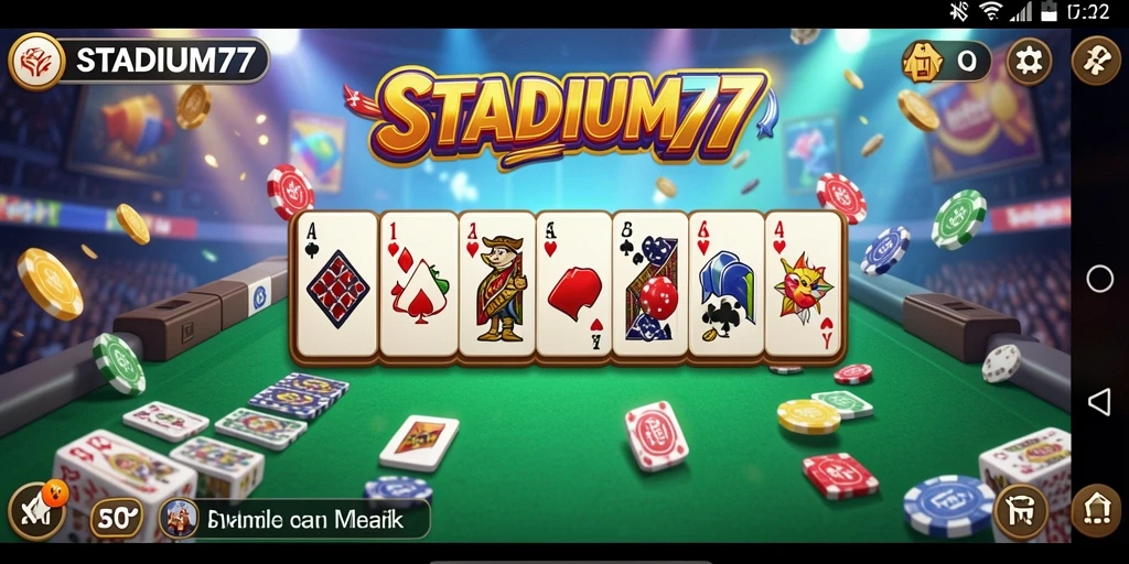 Tangkapan layar gameplay STADIUM77 yang mendebarkan di Domino.