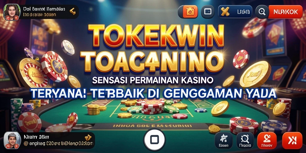 Screenshot utama TOKEKWIN menampilkan gameplay kasino yang menarik dan interaktif.