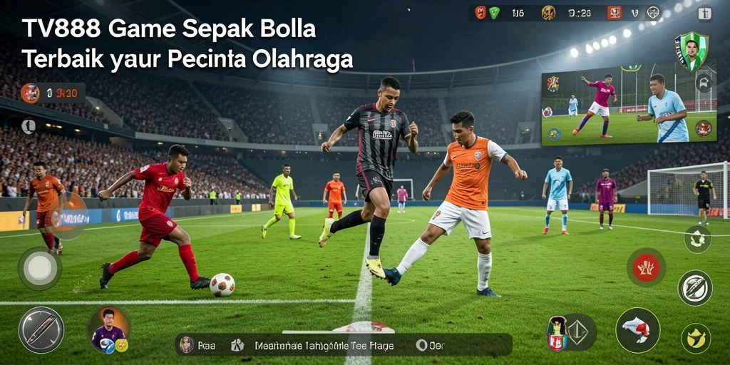 Tampilan gameplay menarik dari TV888 dengan aksi sepak bola yang seru.