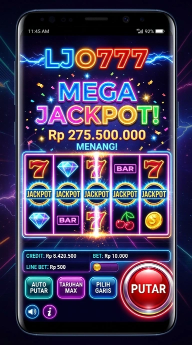 Screenshot daftar aplikasi yang tersedia di ljo777.